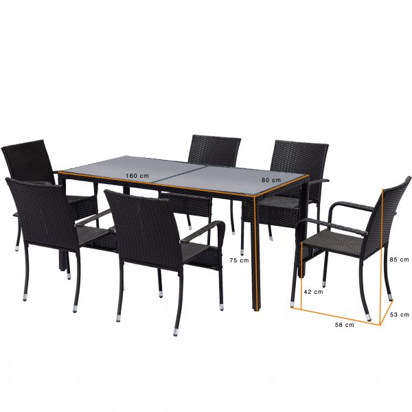 Ruokailuryhmä ulkokalusteet | 6 tuolia | Lyfco Boarp Ruokailuryhmä ulkokalusteet | 6 tuolia | Lyfco Boarp