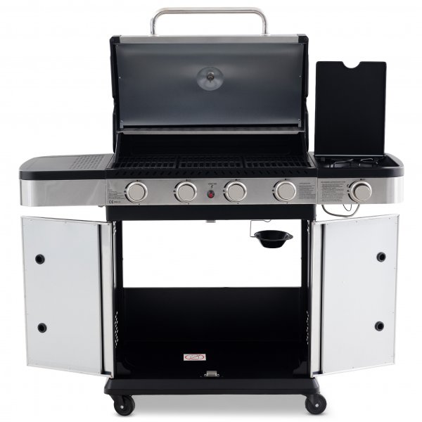 Kaasugrilli 14,5 kW | 4 ruostumatonta poltinta ja 1 sivupoltin | St. Louis