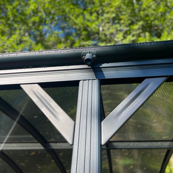 Autokatos 17,25m² | Erittäin korkea | Alumiinirunko ja kanavamuovikatto Autokatos 17,25m² | Erittäin korkea | Alumiinirunko ja kanavamuovikatto