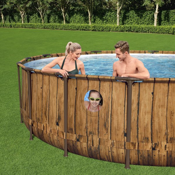 Bestway-allas maanpinnan yläpuolella Ø5,49m | Power Steel Swim Vista II (56977) Bestway-allas maanpinnan yläpuolella Ø5,49m | Power Steel Swim Vista II (56977)