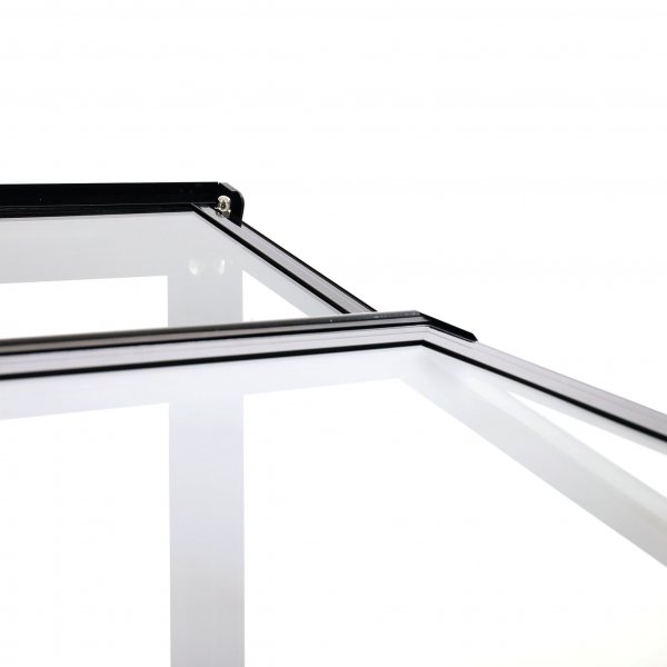 Minikasvihuone avattavalla ovella | 4mm turvalasi | Musta Minikasvihuone avattavalla ovella | 4mm turvalasi | Musta