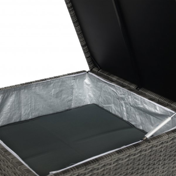 Suuri lounge-ryhmä | Kolme älykästä säilytystilaa | Harmaa synteettinen rottinki Suuri lounge-ryhmä | Kolme älykästä säilytystilaa | Harmaa synteettinen rottinki