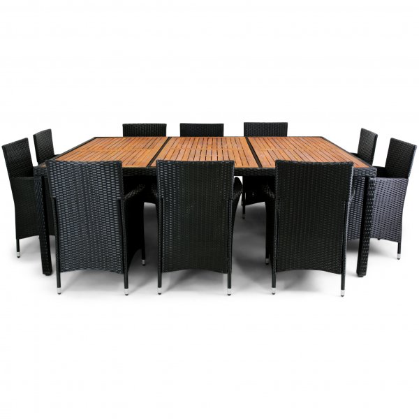 Iso ruokailuryhm ulkokalusteet 220x160cm | 10 tuolia | Lyfco Svanesund