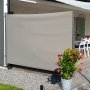 Korkea sivumarkiisi 1,8x3m | Aurinko-, tuuli- ja nksuojaksi | Metalcraft