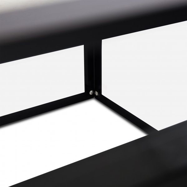 Minikasvihuone avattavalla ovella | 4mm turvalasi | Musta Minikasvihuone avattavalla ovella | 4mm turvalasi | Musta