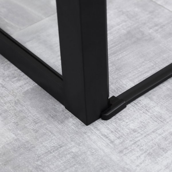 Suihkunurkkaus mustilla profiileilla | 6mm turvalasi