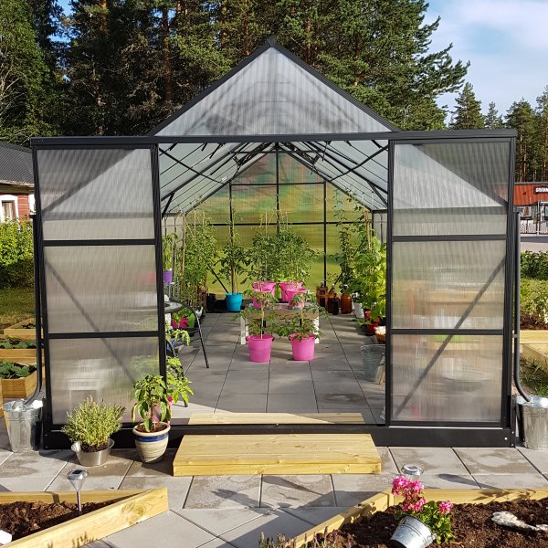 Kasvihuone 18m Premium | Erittin korkea viljelykorkeus | 6mm kanava muovia