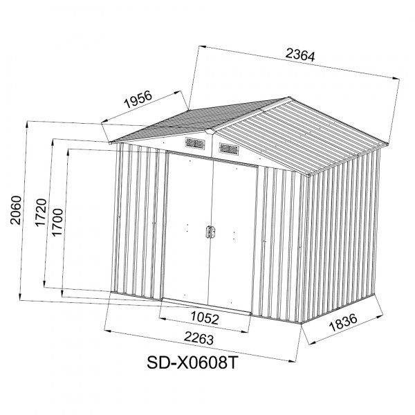 Puutarhavaja | Korkea harjanteen korkeus | Pariovi | Tydellinen sarja
