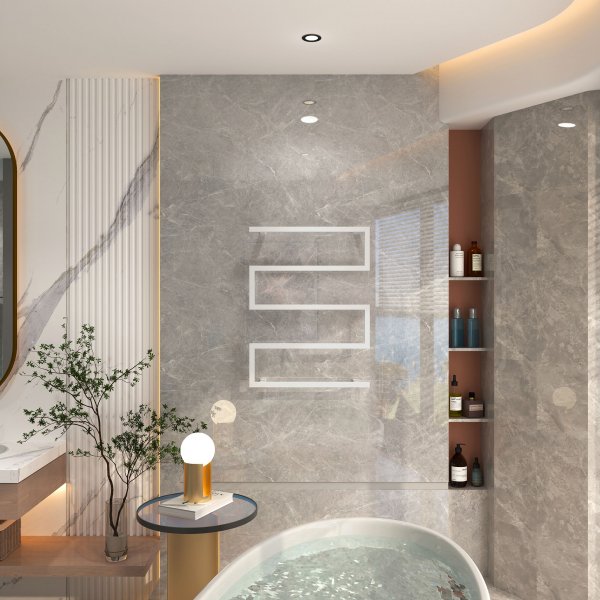 Sähköinen pyyhekuivain 60x80x12cm | Valkoinen Sähköinen pyyhekuivain 60x80x12cm | Valkoinen