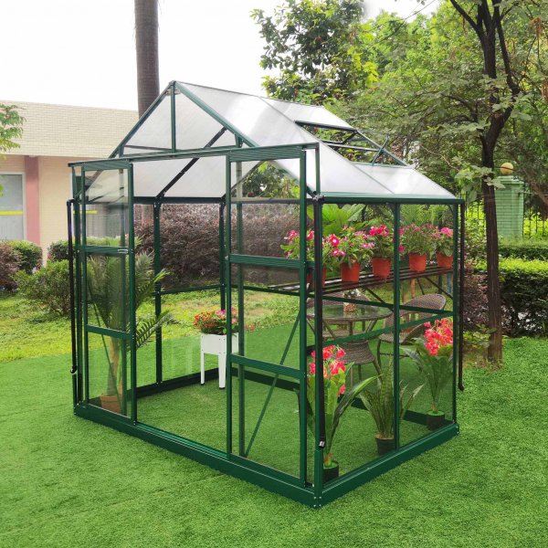 Kasvihuone 3,3m² | 4mm turvalasi | 5 vuoden myrskytakuu Kasvihuone 3,3m² | 4mm turvalasi | 5 vuoden myrskytakuu