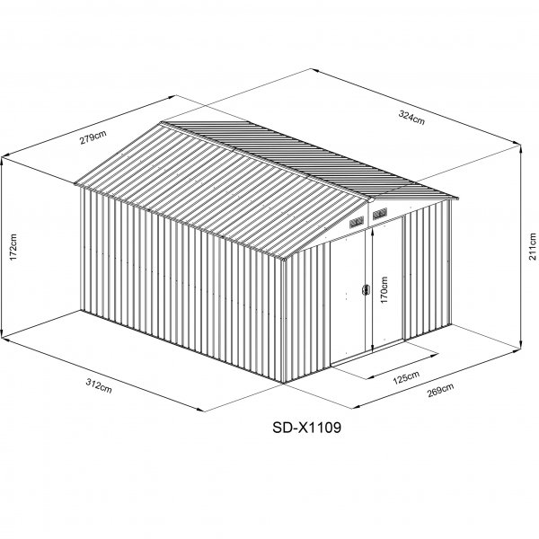 Puutarhavaja | Korkea harjanteen korkeus | Pariovi | Tydellinen sarja