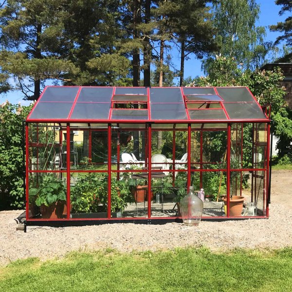 Kasvihuone 9,6 m | 4mm turvalasi | 5 vuoden myrskytakuu