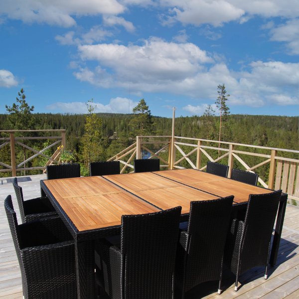 Iso ruokailuryhm ulkokalusteet 220x160cm | 10 tuolia | Lyfco Svanesund