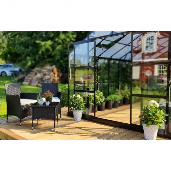 Kasvihuone 12,7m² | 5 vuoden myrskytakuu | 4mm turvalasi Kasvihuone 12,7m² | 5 vuoden myrskytakuu | 4mm turvalasi