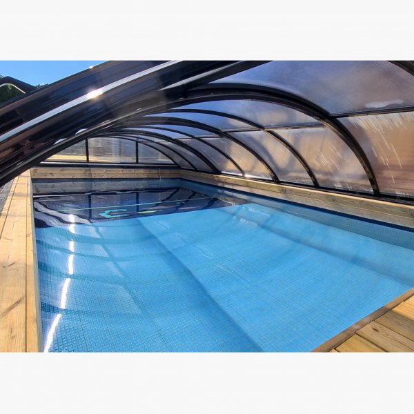 Altaan katto 4x8m sivuovella | Ammuttava - musta