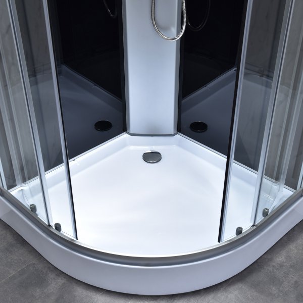 Täydellinen tyylikäs suihkukaappi | Sadesuihku | Alumiini Täydellinen tyylikäs suihkukaappi | Sadesuihku | Alumiini