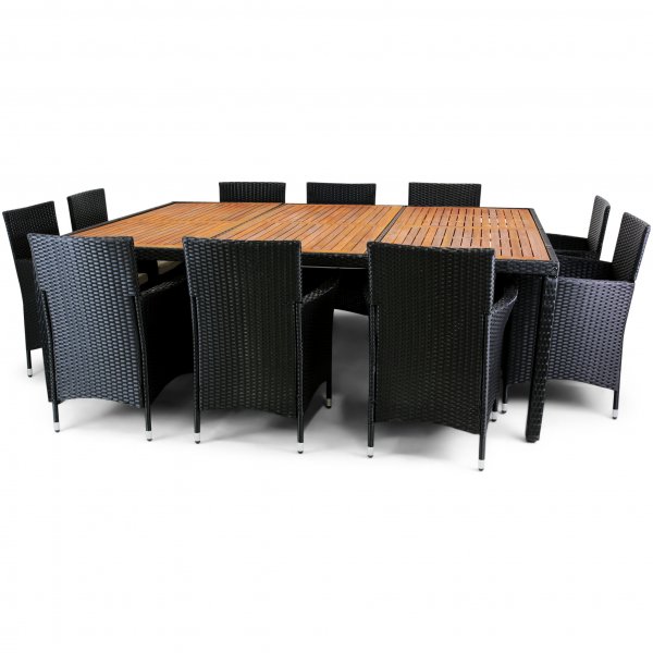 Iso ruokailuryhm ulkokalusteet 220x160cm | 10 tuolia | Lyfco Svanesund