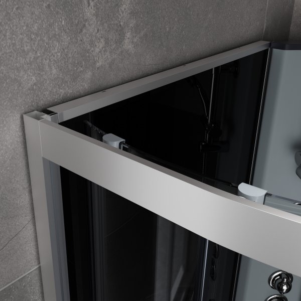 Täydellinen tyylikäs suihkukaappi | Sadesuihku | Alumiini Täydellinen tyylikäs suihkukaappi | Sadesuihku | Alumiini