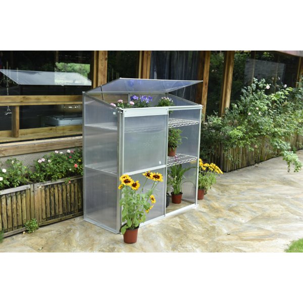 Kasvihuone parvekkeelle | Kanava muovi | Alumiinirunko