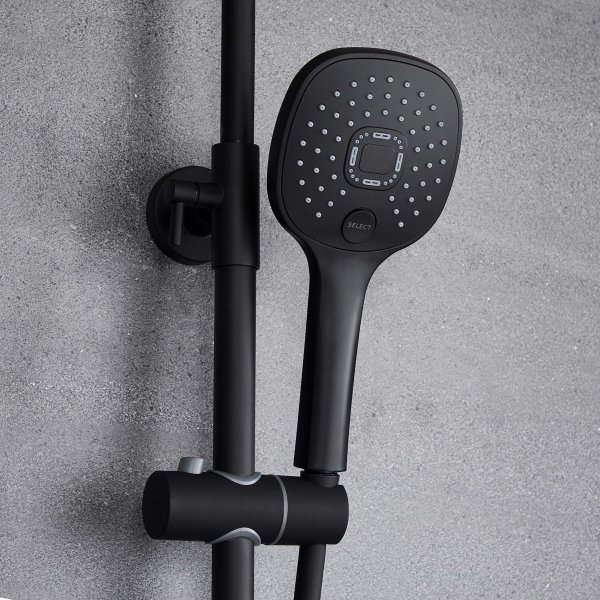 Kattosuihkusetti LED-näytöllä | Musta Kattosuihkusetti LED-näytöllä | Musta