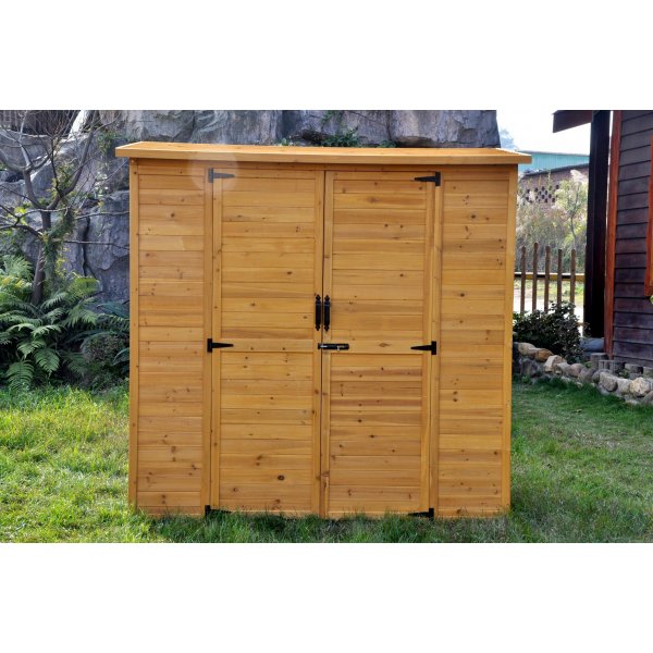 Puutarhavaja 190x93x185 cm | Kaksiosainen Ovi | Luonnollinen Puuviimeistely