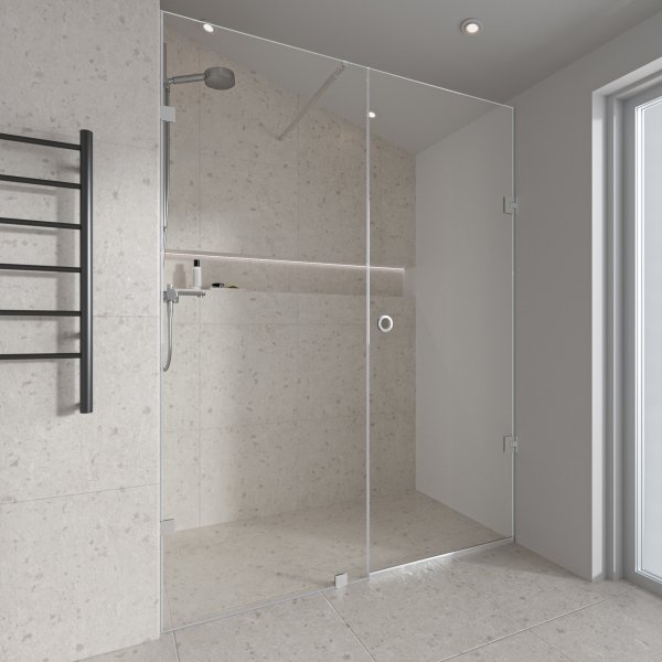 Suihkunurkka/suihkuseint 80x80x210cm | Kirkas lasi kromiyksityiskohdilla | Avery