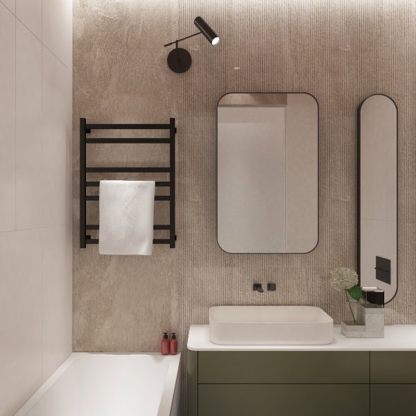 Sähköinen pyyhekuivain 60x82,5x12cm | SC06B | Musta Sähköinen pyyhekuivain 60x82,5x12cm | SC06B | Musta