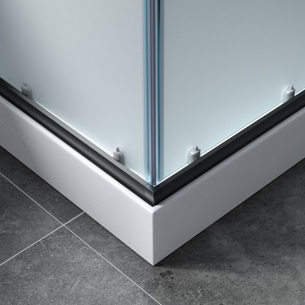 Täydellinen suihkukaappi sadesuihkulla | Musta Täydellinen suihkukaappi sadesuihkulla | Musta