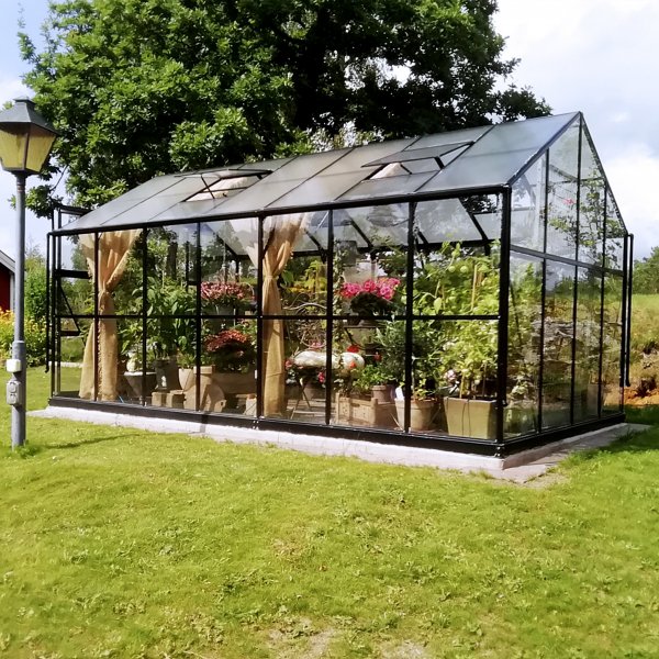 Lasikasvihuone 11,1m | 4mm turvalasi | 5 vuoden myrskytakuu