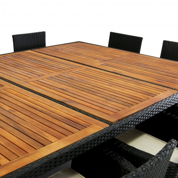 Iso ruokailuryhm ulkokalusteet 220x160cm | 10 tuolia | Lyfco Svanesund