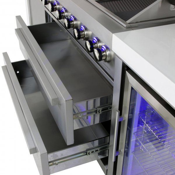 Suuri ruostumaton kaasugrilli/ulkokeitti | Austin