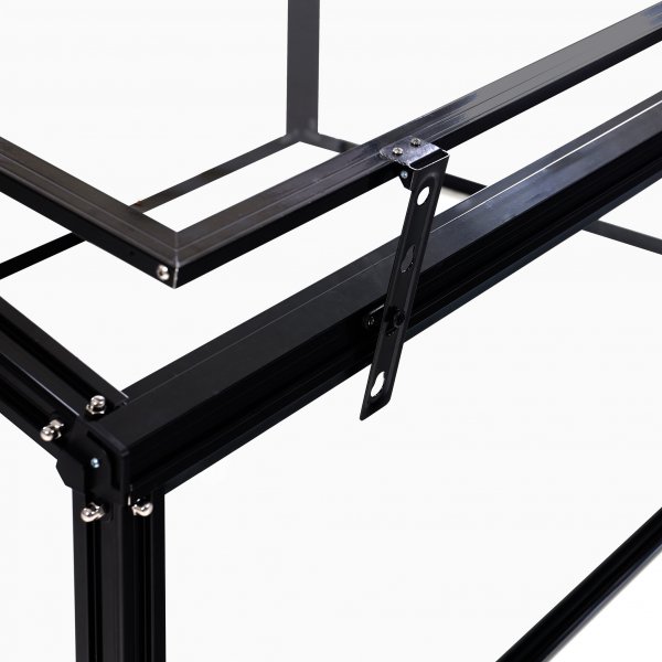 Minikasvihuone avattavalla ovella | 4mm turvalasi | Musta Minikasvihuone avattavalla ovella | 4mm turvalasi | Musta