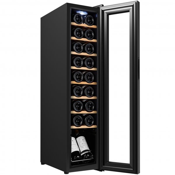 Viininj��hdytin 18 pulloa | Eritt�in hiljainen | LED-valaistus | 25cm kapea