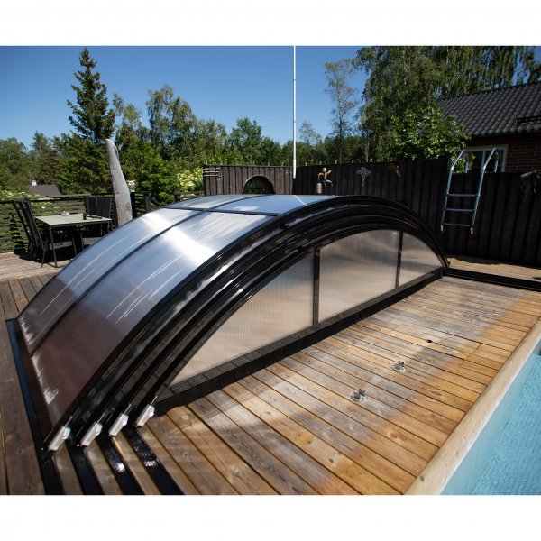 Altaan katto 4x8m sivuovella | Ammuttava - musta