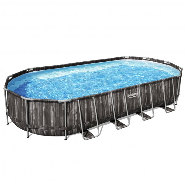 Bestway-allas maan päällä 7,3x3,6m - 1,2m syvä | Power Steel Oval (5611T) Bestway-allas maan päällä 7,3x3,6m - 1,2m syvä | Power Steel Oval (5611T)