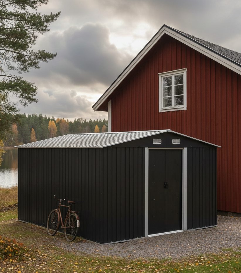 Varasto- ja ty�kaluvaja 12,5m� | Kaksoisliukuovi | Mukana pohja