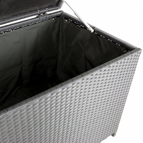 Keinotekoisesta rottinkista valmistettu tyynylaatikko ulkokalusteisiin | Musta Keinotekoisesta rottinkista valmistettu tyynylaatikko ulkokalusteisiin | Musta