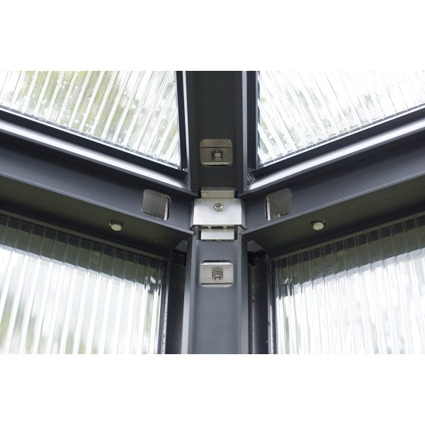 Oranssi/huvimaja 10 m | Kuusikulmainen kasvihuone | Turvalasi