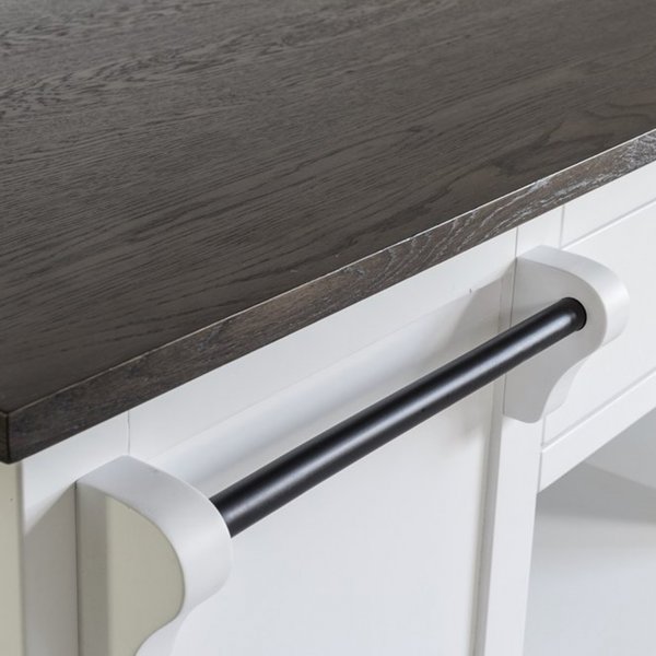 Keittin saari Heritage | Valkoiseksi/ruskeaksi petsattu tammiviilu