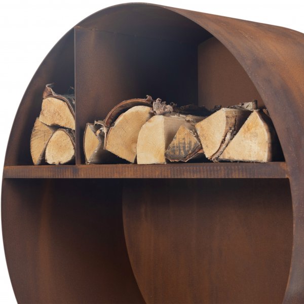 Polttopuuteline 3mm corten-teräs | Pyöreä Polttopuuteline 3mm corten-teräs | Pyöreä