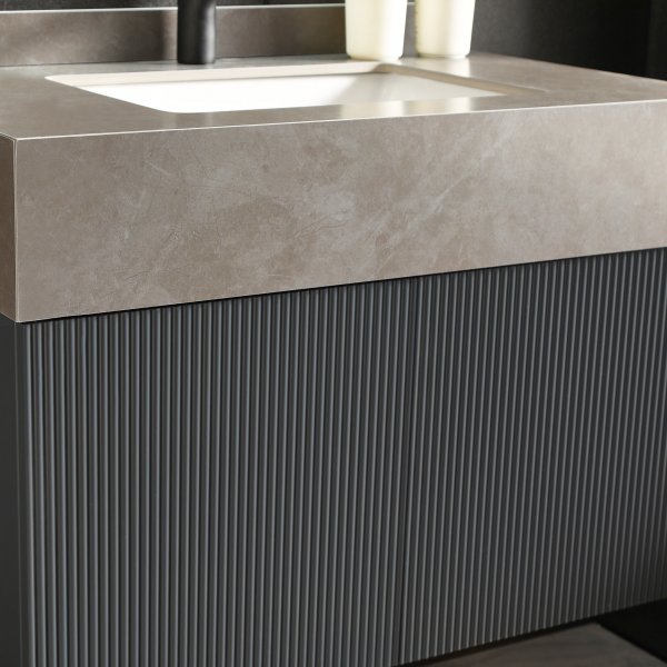 Kylpyhuonepaketti | Kestävä sintrattu kivi | LED peili | Cirrus Grey Kylpyhuonepaketti | Kestävä sintrattu kivi | LED peili | Cirrus Grey