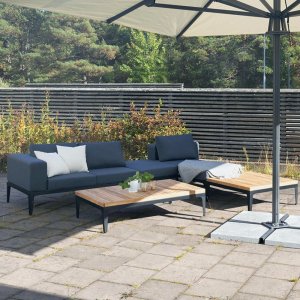 Lounge ryhmä puutarhaan | Tiikki ja alumiini | Lyfco Björkskär Lounge ryhmä puutarhaan | Tiikki ja alumiini | Lyfco Björkskär