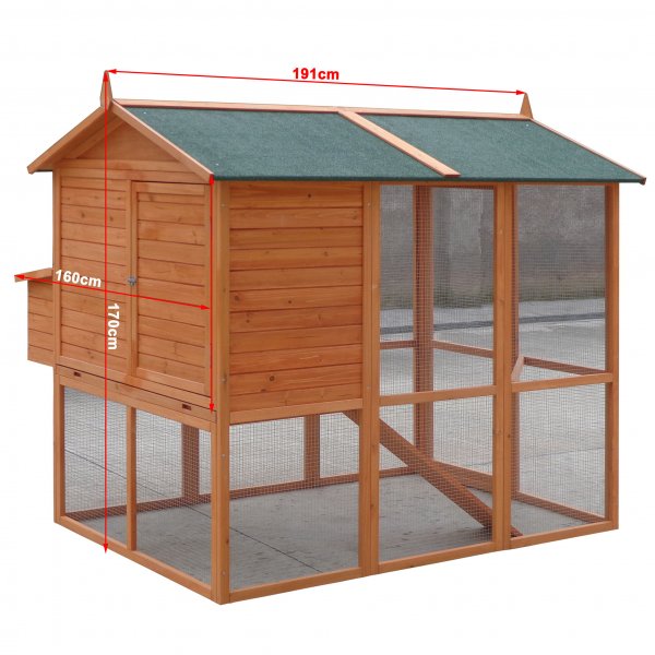 Kanatalo kanapihalla | Kevyesti puhdistettu | Täydellinen sarja | 1,9x1,7x1,6m Kanatalo kanapihalla | Kevyesti puhdistettu | Täydellinen sarja | 1,9x1,7x1,6m