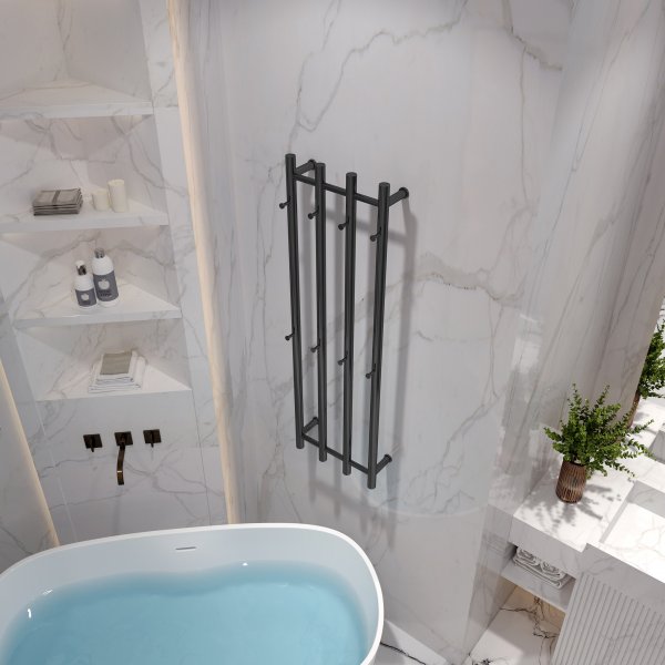 Shkinen pyyhekuivain 37,5x120x15,5cm | Pysty | mattamusta