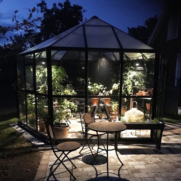 Orangery ja huvimaja 12,6m | Kuusikulmainen kasvihuone | 4mm turvalasi