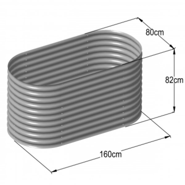 Kasvilaatikko galvanoitua terästä | 160 cm Kasvilaatikko galvanoitua terästä | 160 cm