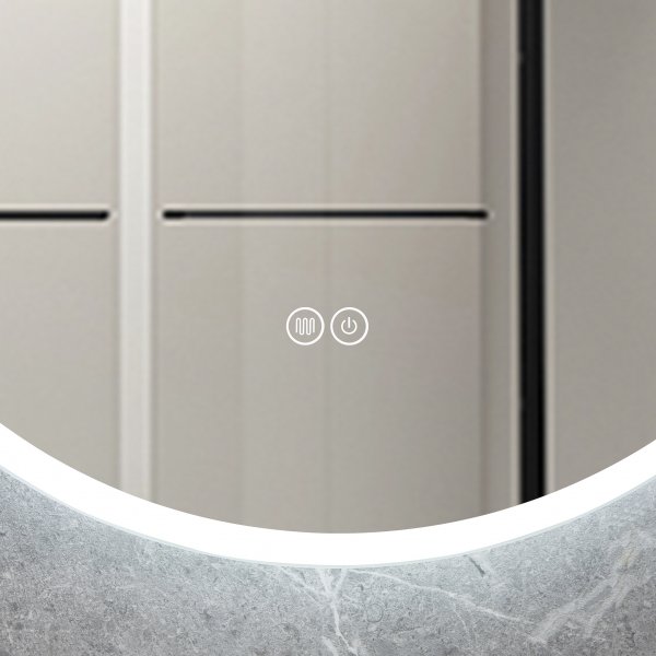 Pyre kylpyhuonepeili 80cm | LED-valaistus ja huurtumisenesto