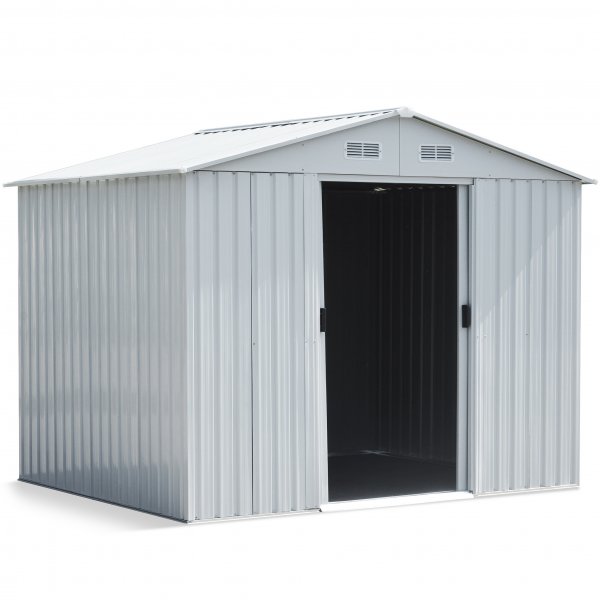 Varasto ja työkaluvaja 5,3m² | Liukuovi | Alustalla | Valkoinen Varasto ja työkaluvaja 5,3m² | Liukuovi | Alustalla | Valkoinen