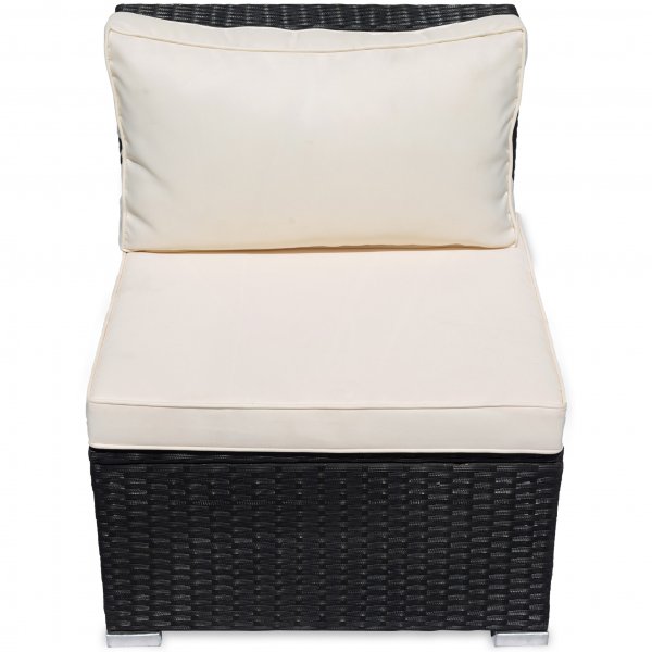 Lounge ryhm� | Kaksinkertainen sis��nrakennettu s�ilytystila | Musta synteettinen rottinki | Djursvik