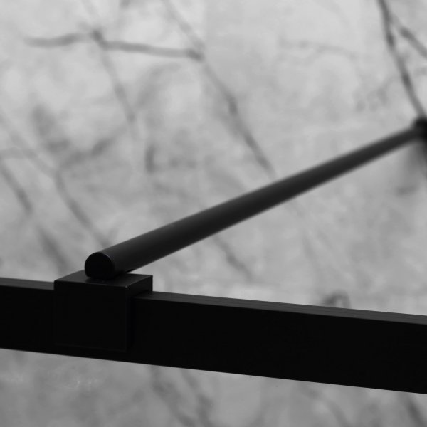 Suihkusein mustalla palkilla | 6mm turvalasi